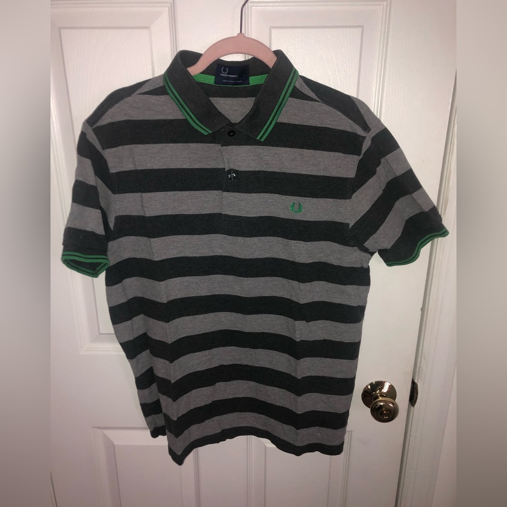Striped Fred Perry Polo - L